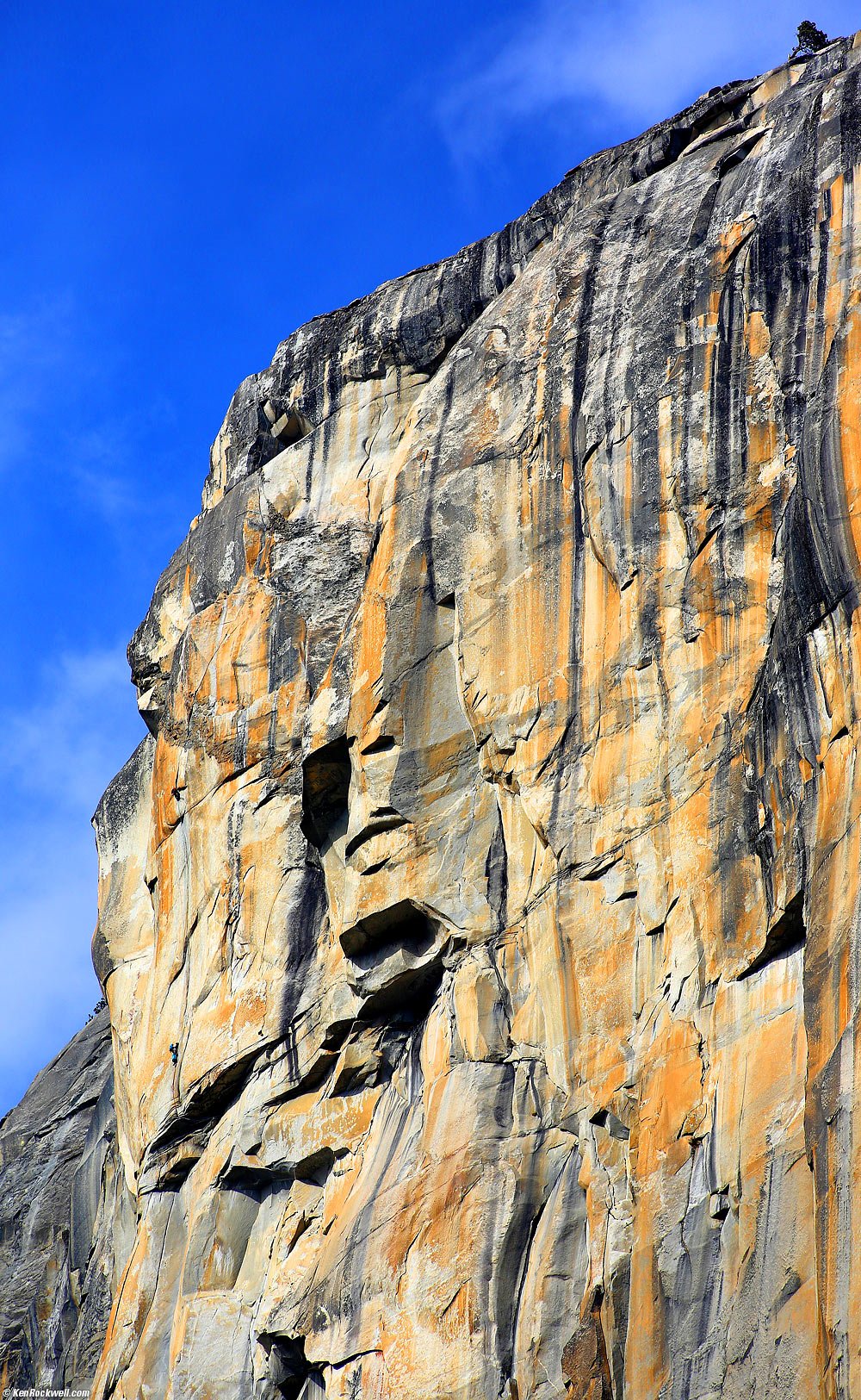 The Face of El Capitan as seen from El Capitan Meadow, Yosemite Valley