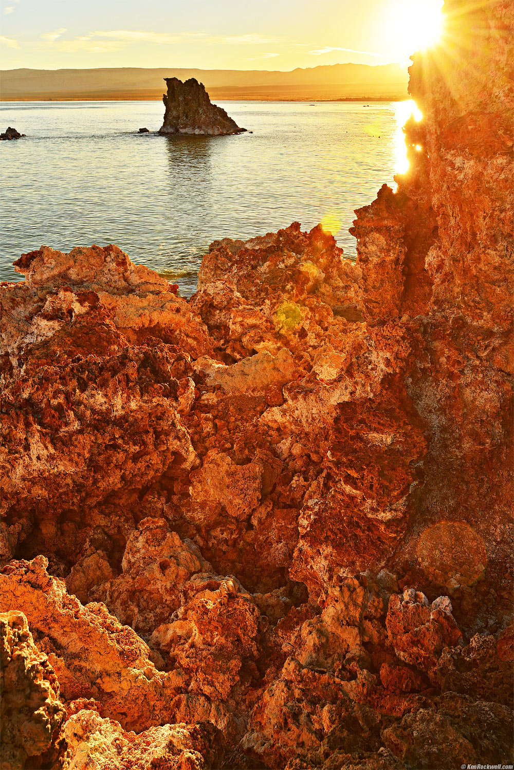 Backlit Tufa during Brilliantly Glorious Sunrise, Mono Lake