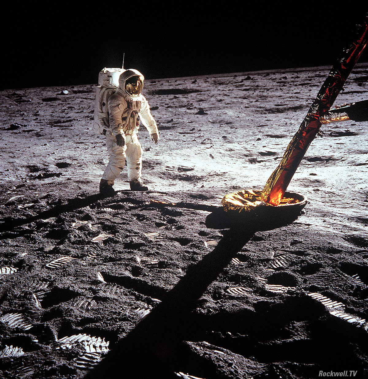 Aldrin by LEM leg