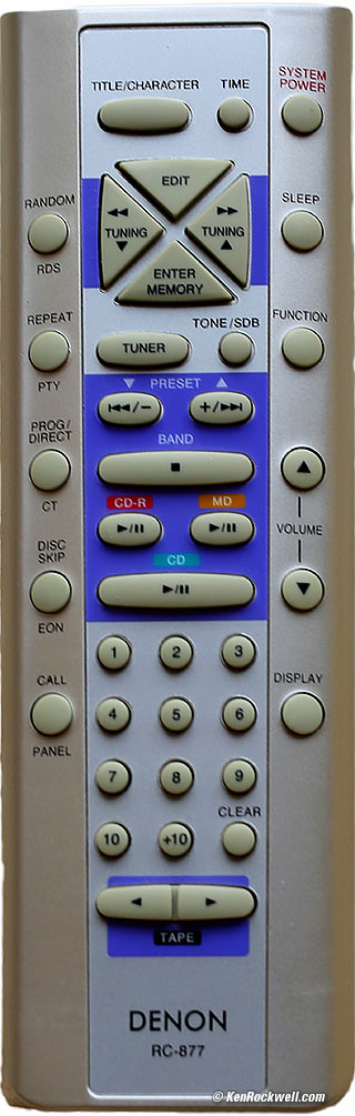 Denon RC-877 remote for UD-M30