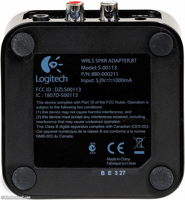 logitech bluetooth adapter power supply