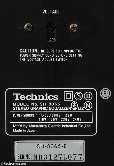 Technics SH-8065 33-Band Stereo Graphic Equalizer (1982-1987) Technics SH-8065 33-Band Stereo Graphic Equalizer (1982-1987)