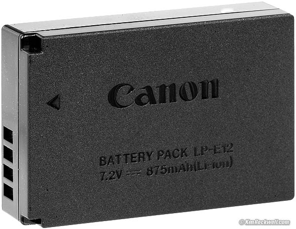 Battery, Canon EOS M