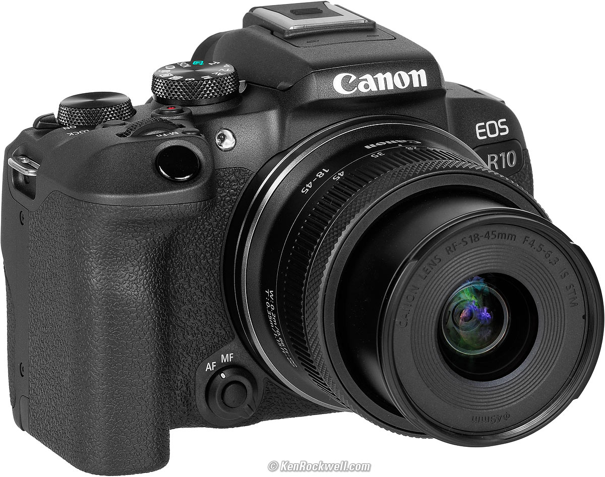 New CANON EOS R10 Mirrorless Camera with RF-S 18-45mm IS STM Lens