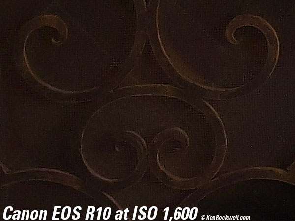 Canon EOS R10 High ISO Performance sample image file
