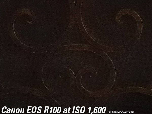 Canon EOS R100 High ISO Sample Image File