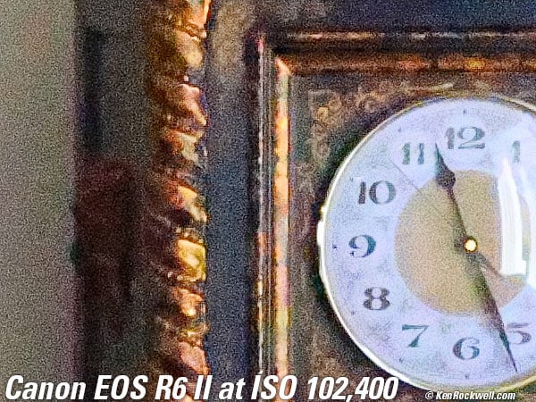 Canon EOS R6 II High ISO Sample Image Files