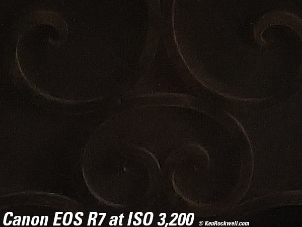 Canon EOS R7 High ISO Performance sample image file