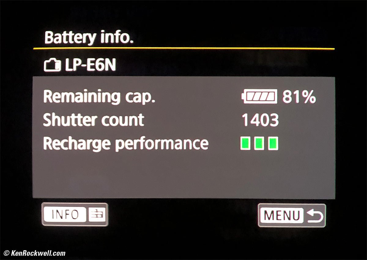 Canon EOS R battery life