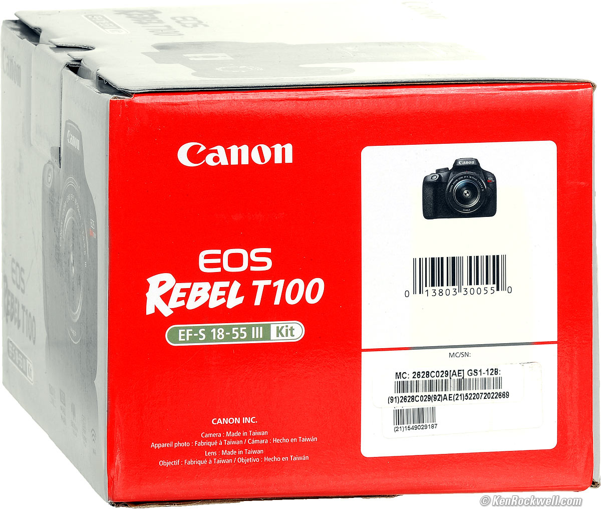 Canon T100 EOS Rebel DSLR T100 Camera with 18-55mm Lens 2628C029 B&H