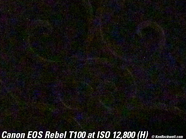 Canon T100 4000D High ISO Sample Image File