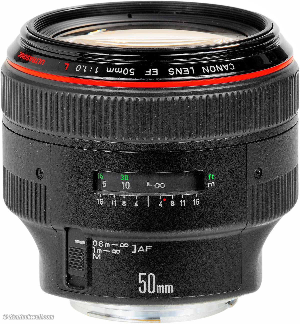 美品】Canon/キャノン EF 50mm f1.0 L ULTRASONIC レンズ ES-79フード付き-