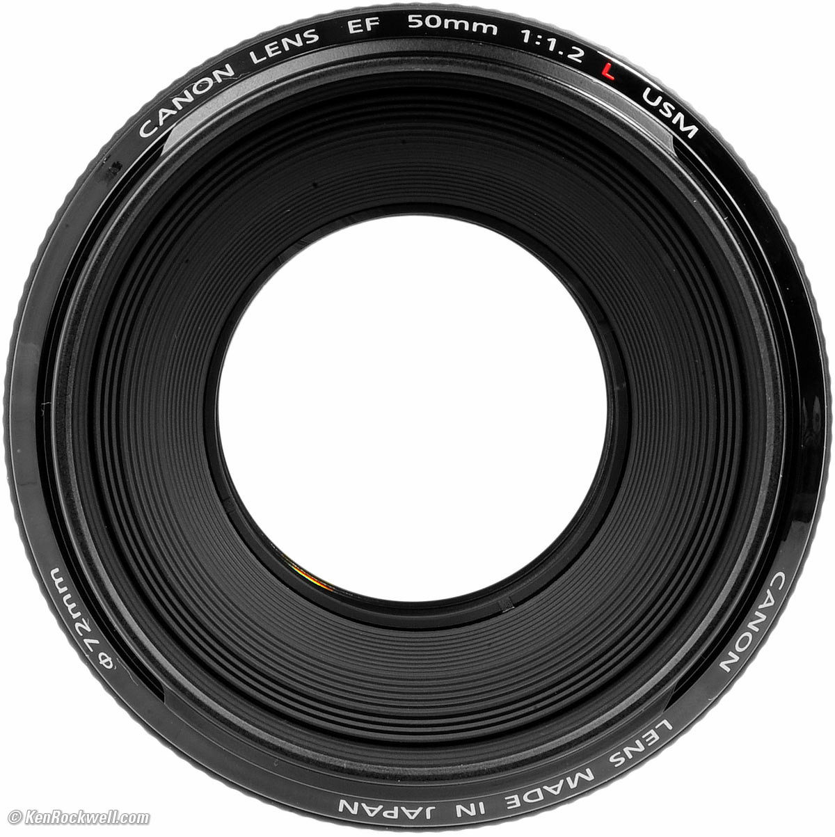 Canon 50mm f/1.2 L front