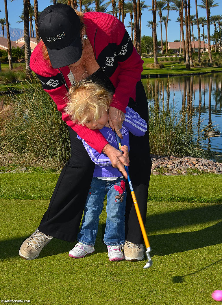 Katie Golfing in Palm Desert