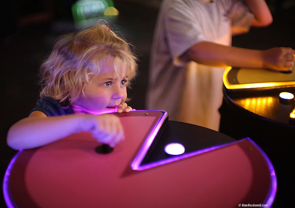 Katie plays Pac-Man