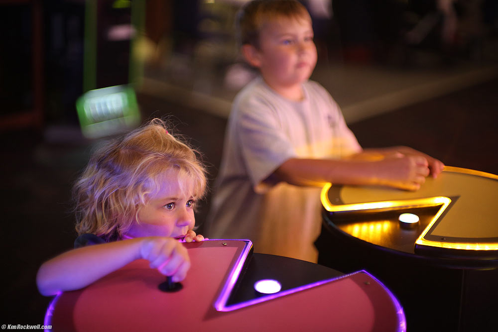 Katie plays Pac-Man