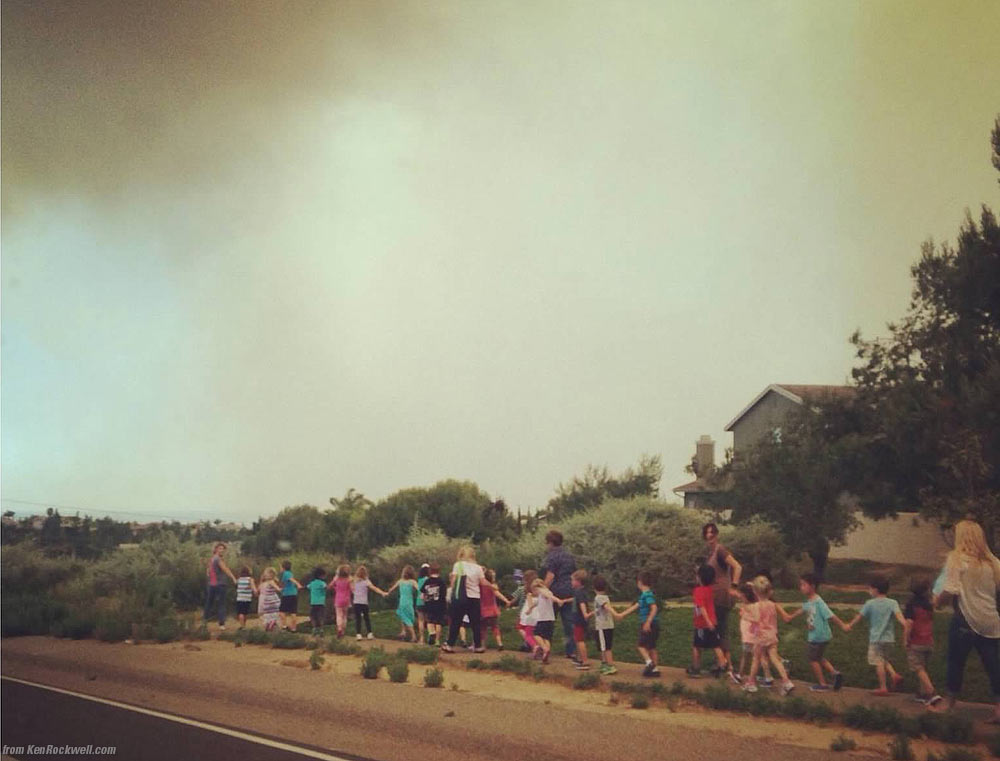 Katie flees the Carlsbad fire