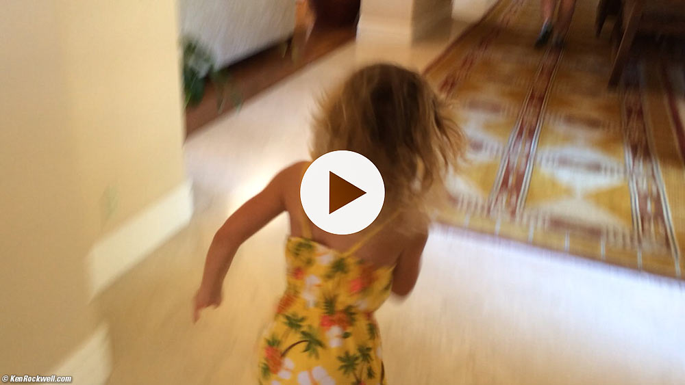 Katie running away