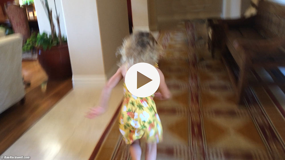 Katie running away