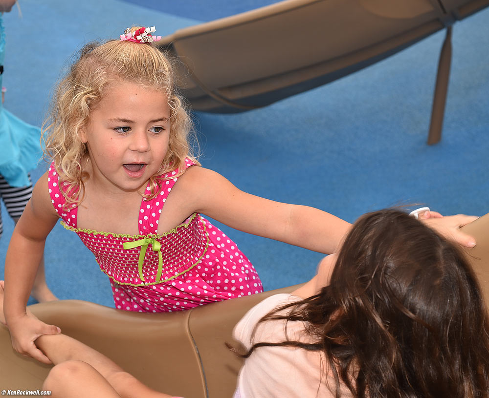 Katie on the slide