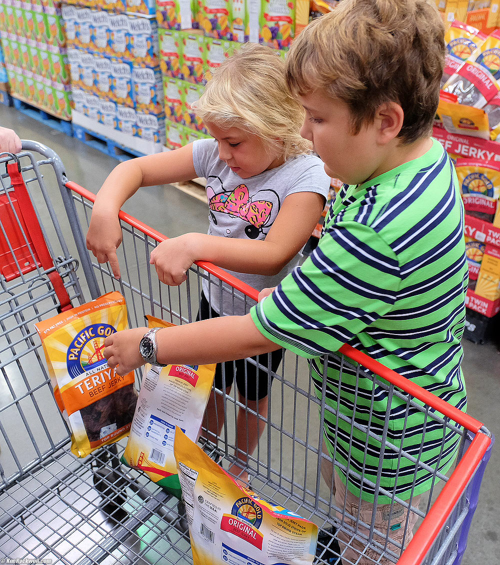 Kids and beef jerky.