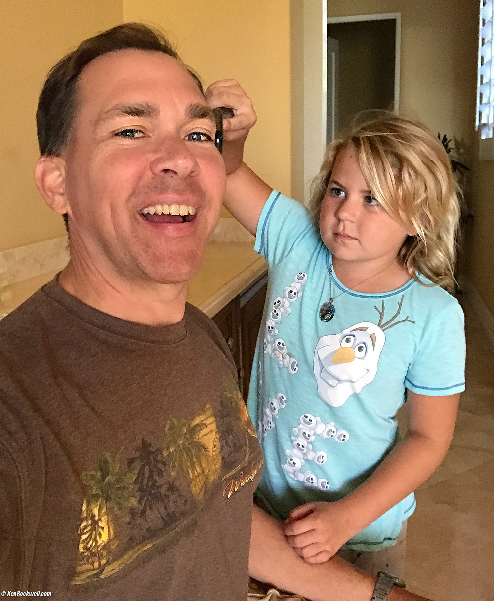 Dad made an appointment and visits Katie's Kurlz.