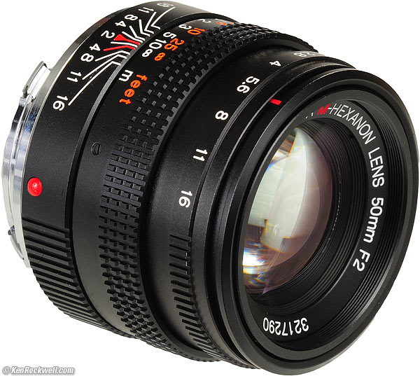 Konica M-HEXANON 50mm F/2 Noir – Objectif Leica M – Quasi Neuf – Japon