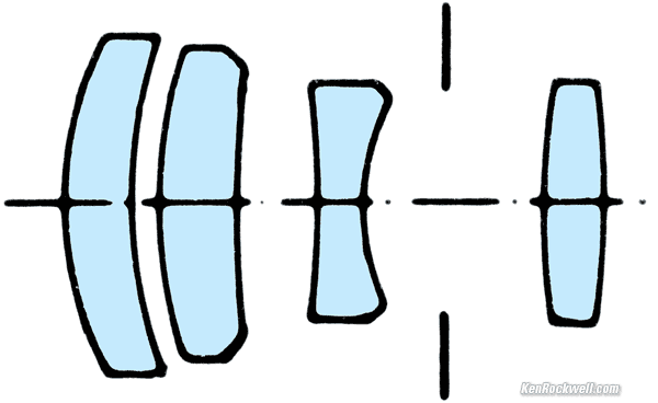 Internal Diagram, LEICA ELMAR 135mm f/4