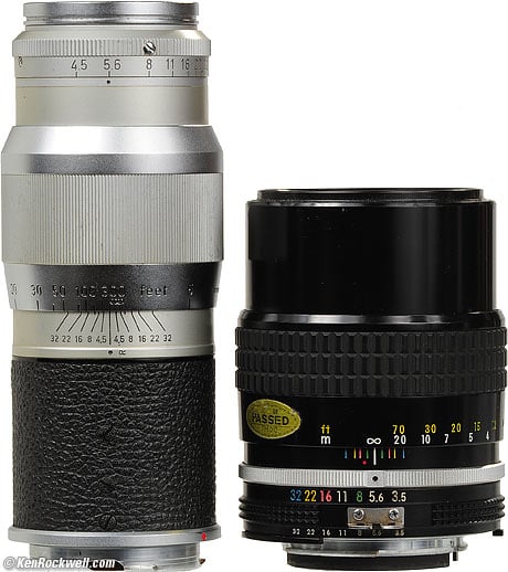 Leica 135mm f/4.5 and Nikkor 135mm f/3.5