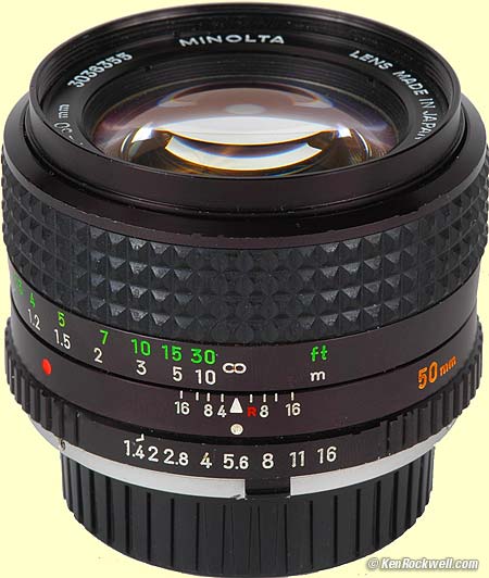 オールドレンズMINOLTA MC ROKKOR-PG 50mm F1.4 【良品】