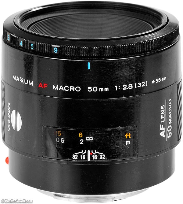 美品 MINOLTA AF 50mm F2.8 MACRO レンズ - レンズ(単焦点)