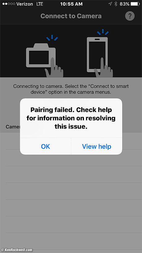 Nikon Snapbridge Pairing Failed