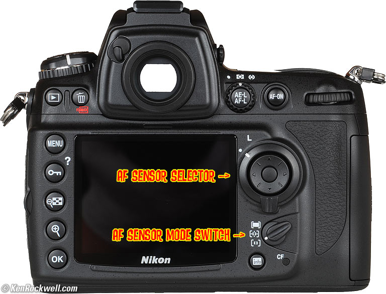 Nikon D300 Rear AF Selectors