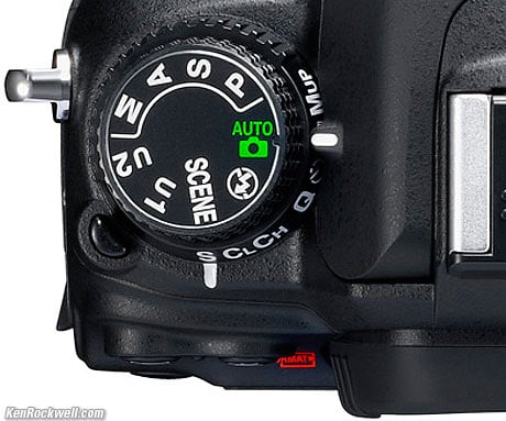 Nikon D7000 mode dial