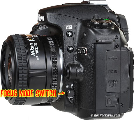 Nikon D80 Focus Mode Switch