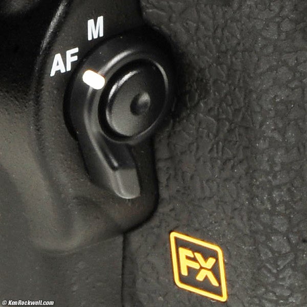 Nikon D800 Focus Switch