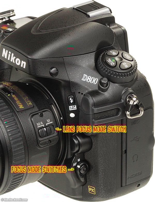 nikon d800 autofocus not working
