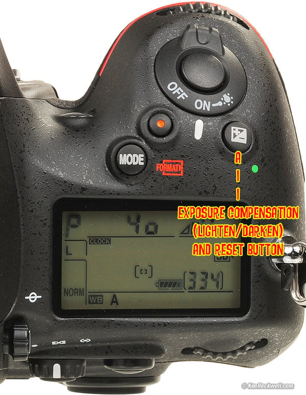 Nikon D800 and D800E top right controls