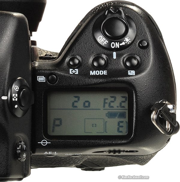 Nikon F5 rear LCD