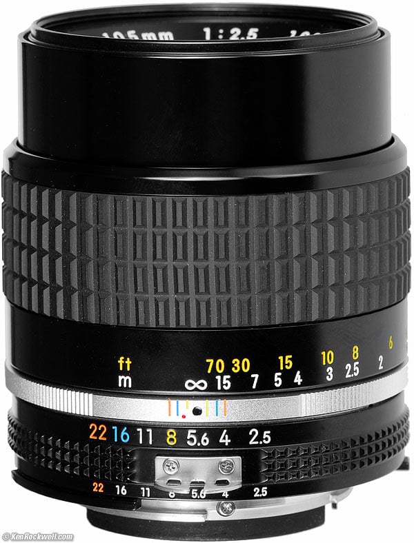 NIKON AI NIKKOR 105mm F2.5 ニコン MF #DD19