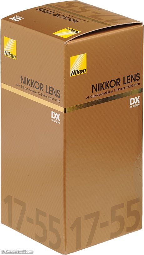 Box, Nikon 17-55mm f/2.8 DX