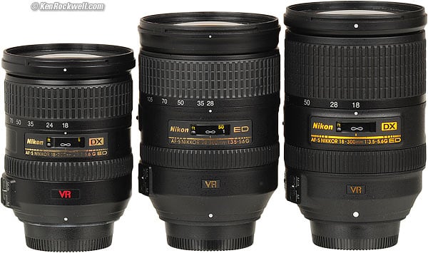 Nikon 18-200, 28-300 and 18-300mm VR