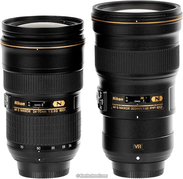 Nikon 24-70mm compared to 300mm PF