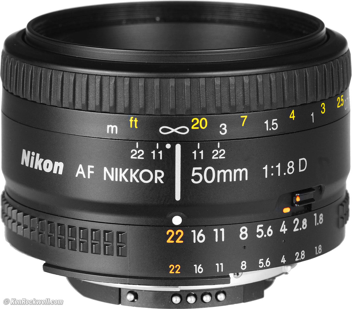 Nikon 2137 50mm f/1.8D Auto Focus Nikkor Lens for Nikon Digital SLR Cameras Renewed 