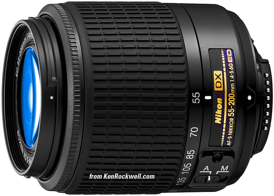 New White Box Nikon 55-200mm f4-5.6G ED Auto Focus-S DX Nikkor Zoom Lens 