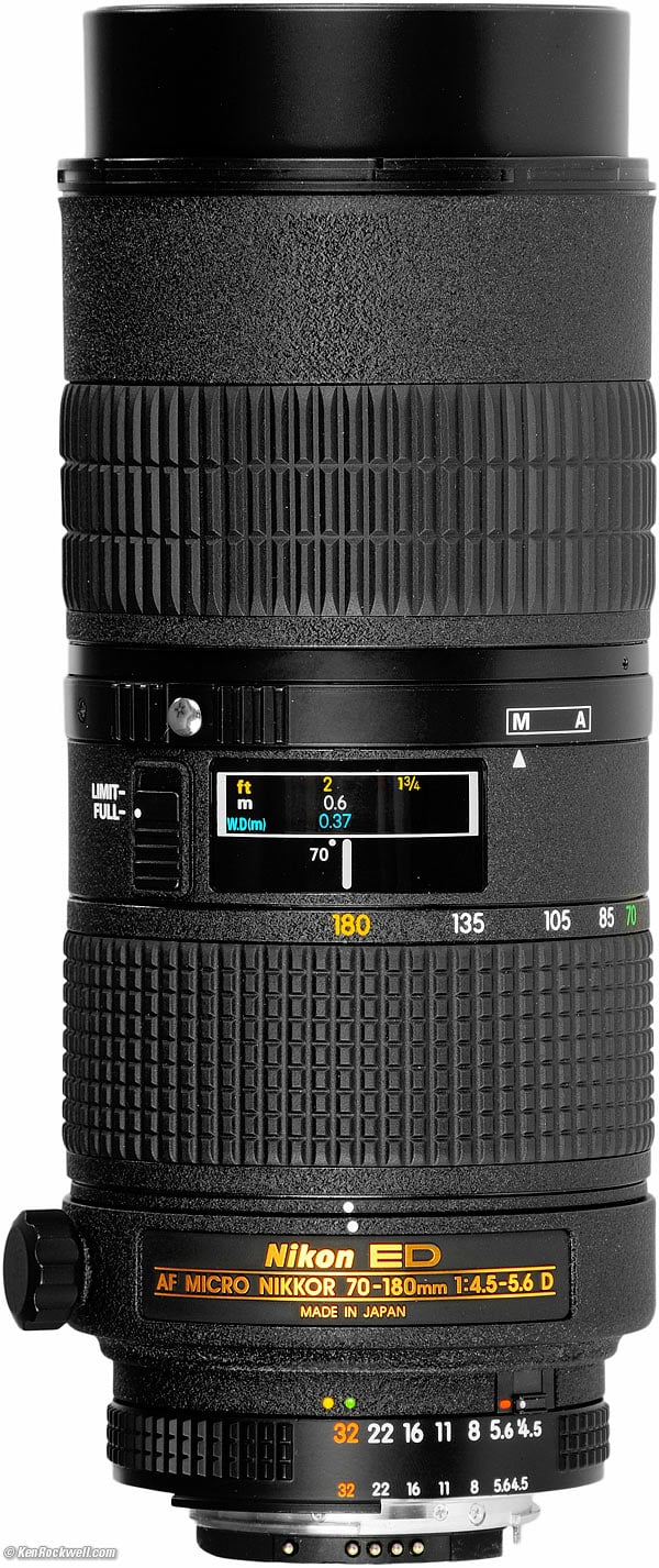 Nikon AF 70-180mm f/4.5-5.6D Micro (Macro) Review by Ken Rockwell