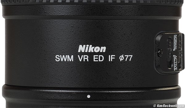 Nikon 70-200mm f/2.8 VR.