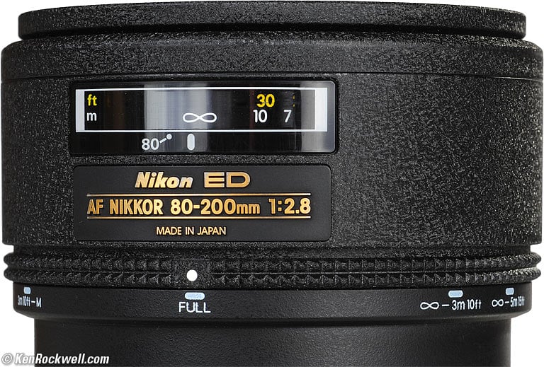 Nikon AF-Nikkor 80-200mm f/2.8D ED SCREW 1K120-254 DH1046 