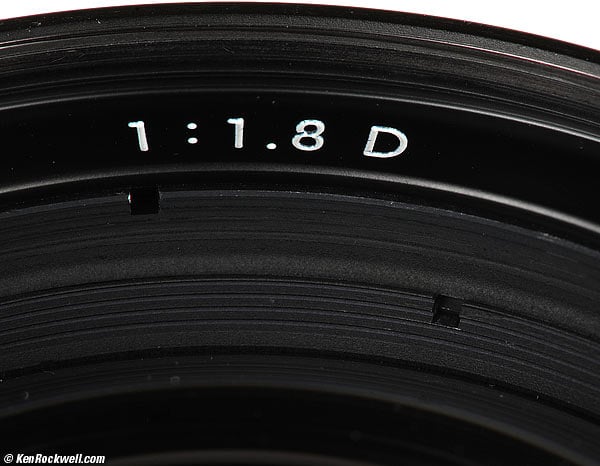 Nikon 85/1.8 engraved identity ring