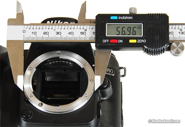 Nikon D80 Lens Mount Flange Diameter